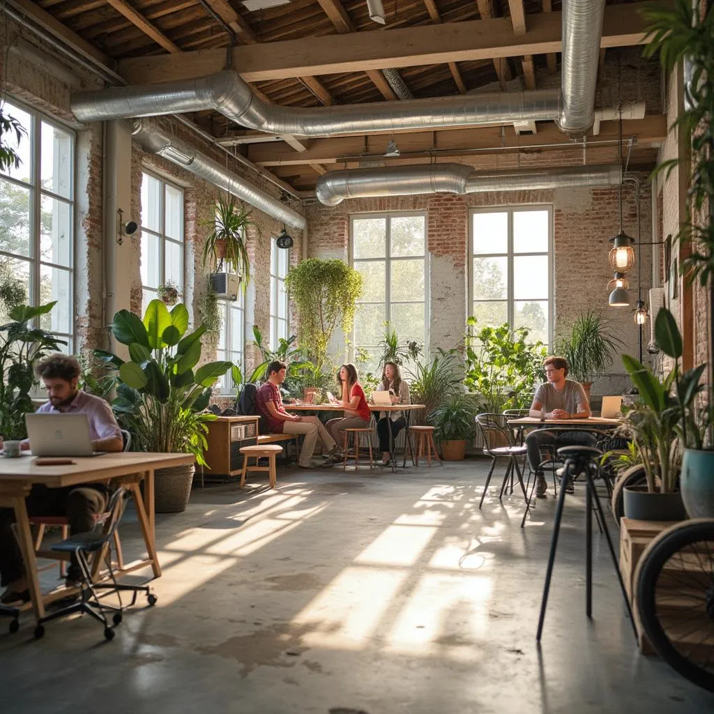 Espace de travail moderne et collaboratif