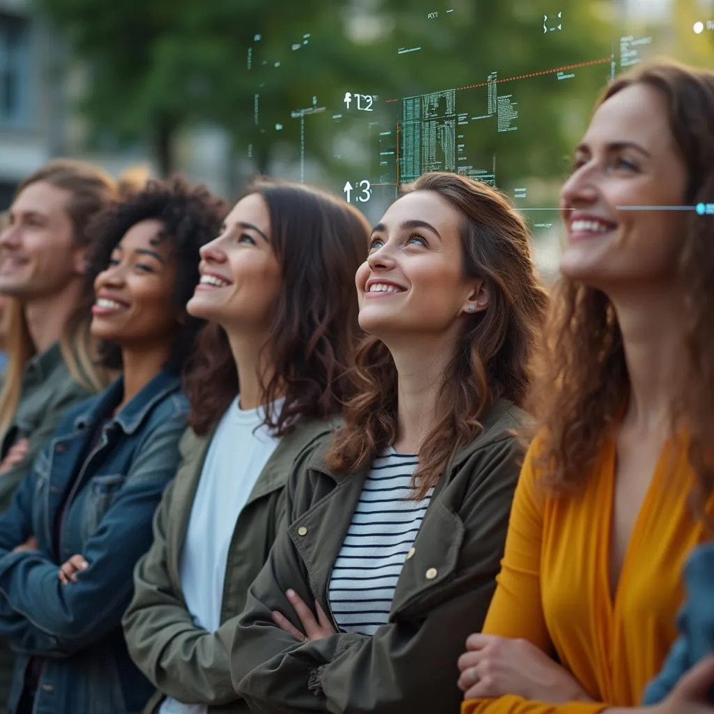 Illustration symbolisant l'IA au service de l'autonomisation financière des individus.